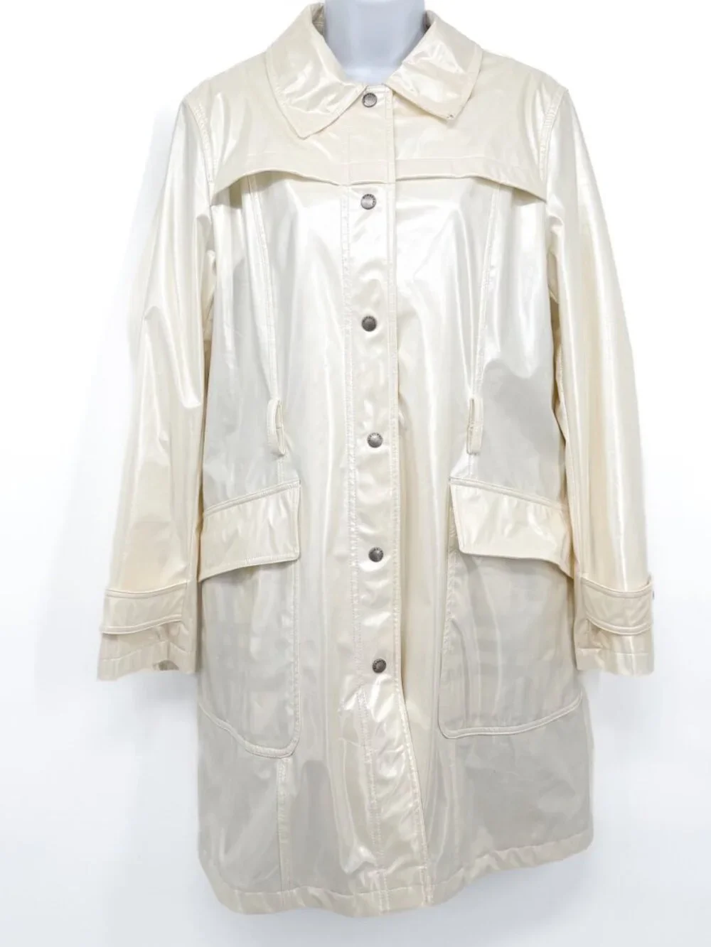 Burberry London Y2K Vintage Bonnie Iridescent Trench Rain Coat Jacket - Picture 2 of 16